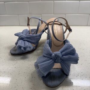 Loeffler Randall Camellia Blue Pleated Bow Heel